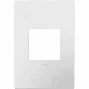 LeGrand adorne Gloss White-on-White 1 Opening Wall Plate