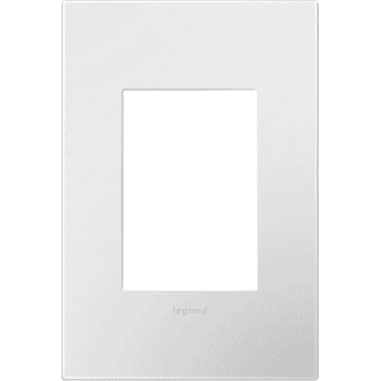 LeGrand adorne Gloss White-on-White 1 Opening + Wall Plate