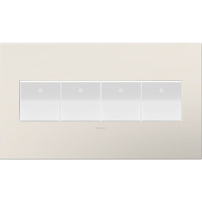 LeGrand adorne Satin Light Almond 4 Opening Wall Plate LeGrand adorne Satin Light Almond 4 Opening Wall Plate