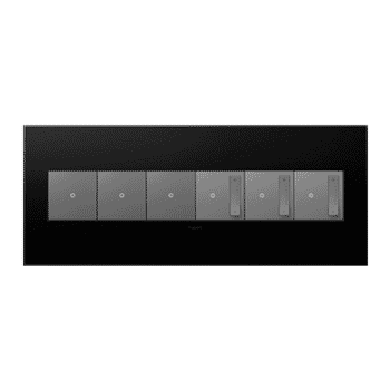 LeGrand adorne Graphite 6 Opening Wall Plate