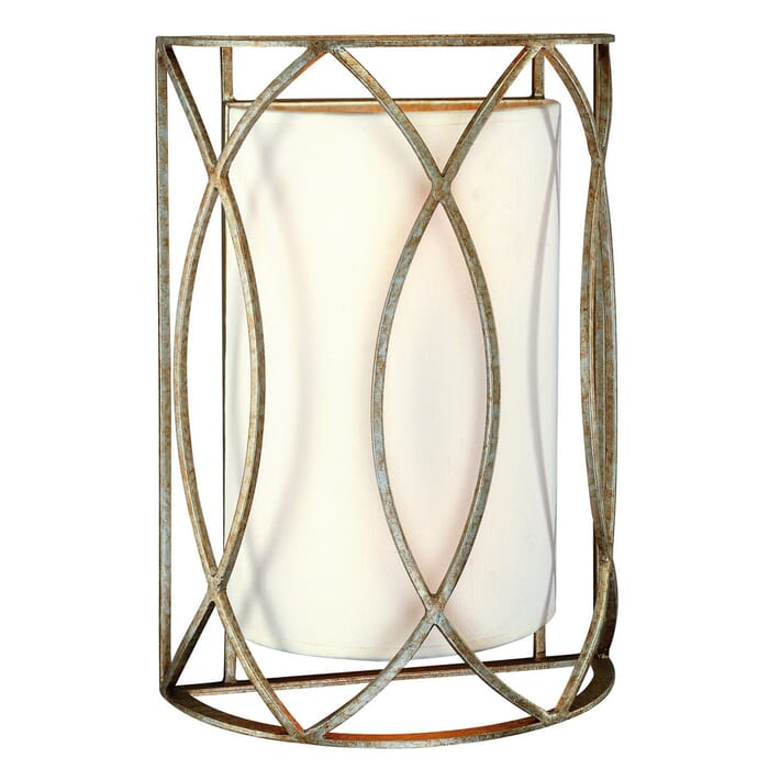 Troy Sausalito 2-Light 14" Wall Sconce in Silver Gold Troy Sausalito 2-Light 14" Wall Sconce in Silver Gold