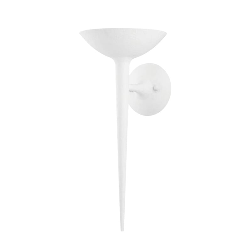 Gesso White One Light Wall Sconce from the Cecilia Collection