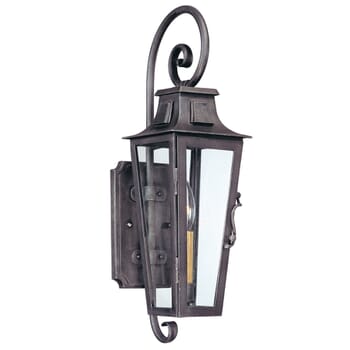 Troy Parisian Square 19" Outdoor Wall Light in Aged Pewter