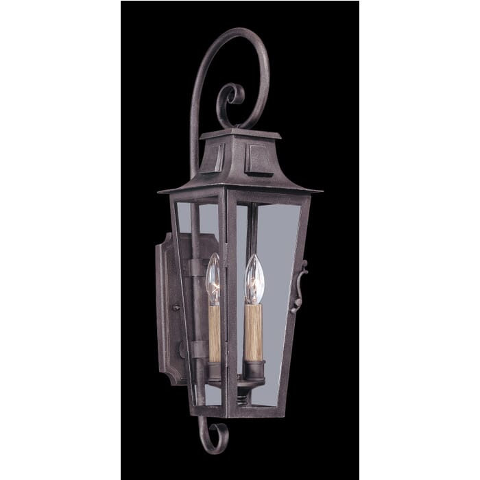 Troy Parisian Square 2-Light 24" Outdoor Wall Light in Aged Pewter Troy Parisian Square 2-Light 24" Outdoor Wall Light in Aged Pewter