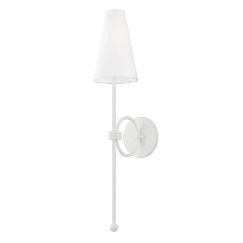 Textured White One Light Wall Sconce from the Magnus Collection