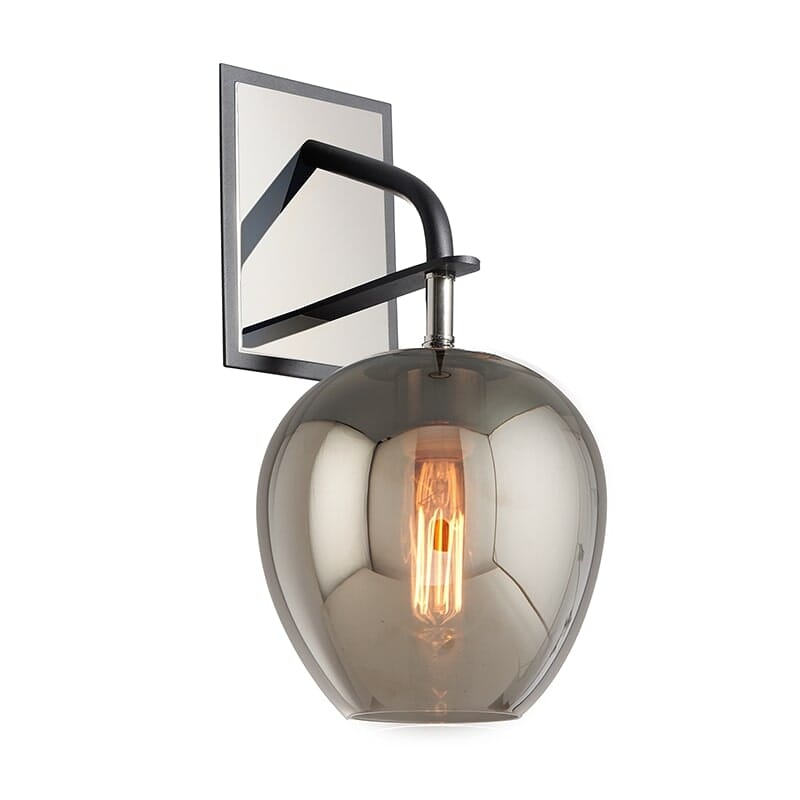 Troy Odyssey 16" Wall Sconce in Carbide Black Polished Nickel