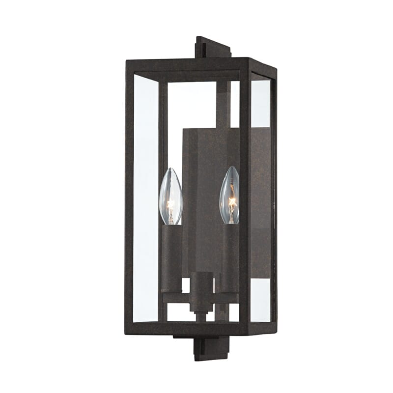 French Iron Two Light Outdoor Wall Sconce from the Nico Collection