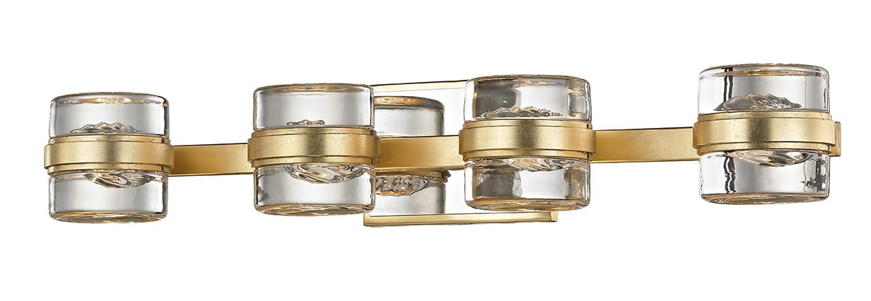 Troy Splash 4-Light 25" Bathroom Vanity Light in Gold Leaf