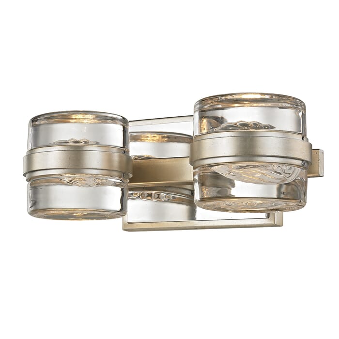 Troy Splash 2-Light 11" Bathroom Vanity Light in Silver Leaf Troy Splash 2-Light 11" Bathroom Vanity Light in Silver Leaf