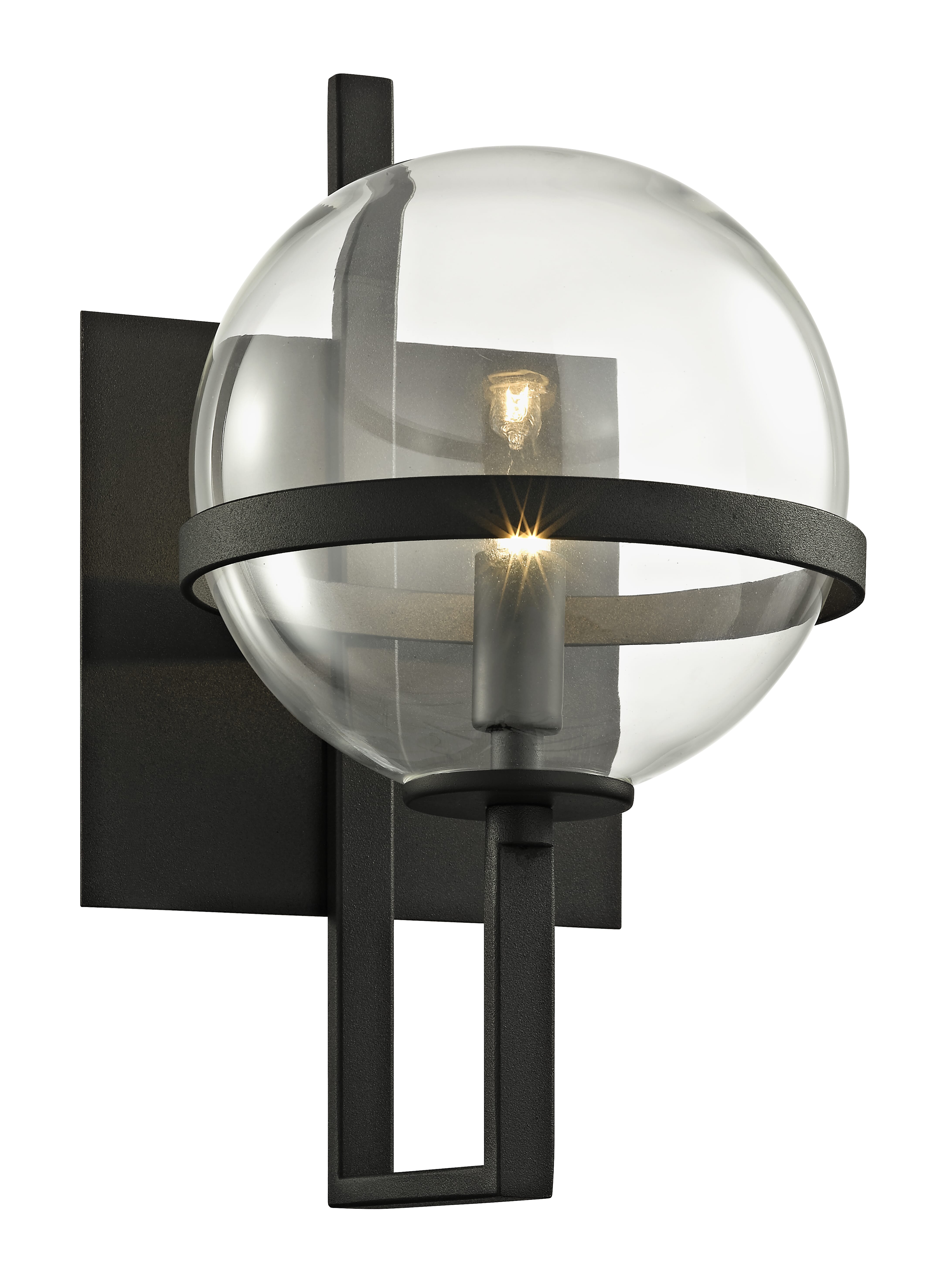 Troy Elliot 12" Wall Sconce in Textured Black