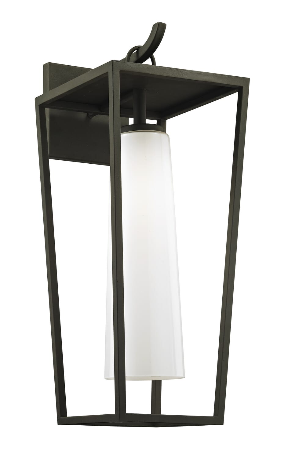 Mission Beach 1-Light Wall Lantern in Textured Black