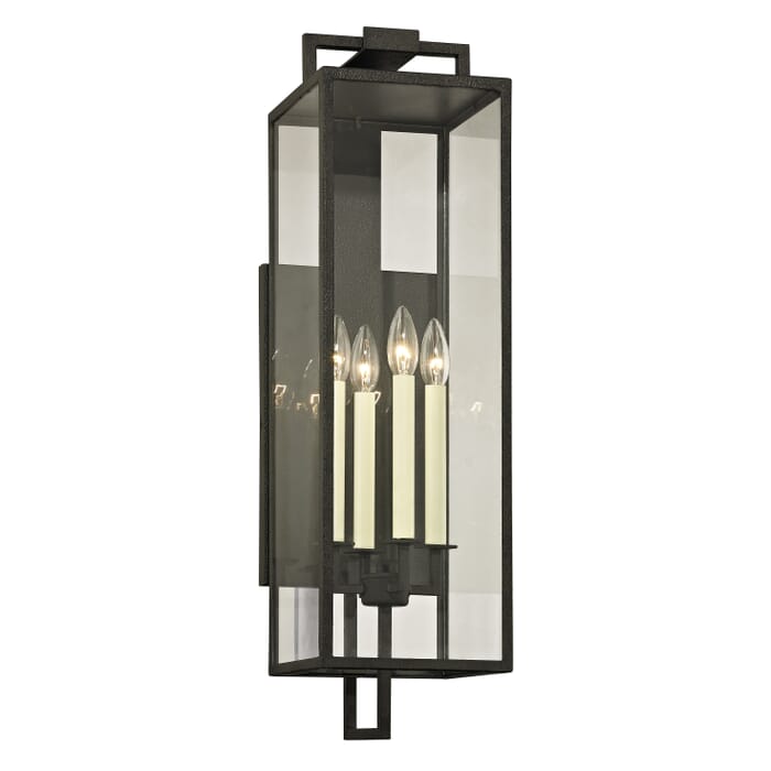 Troy Beckham 4-Light 29" Outdoor Wall Light in Forged Iron Troy Beckham 4-Light 29" Outdoor Wall Light in Forged Iron