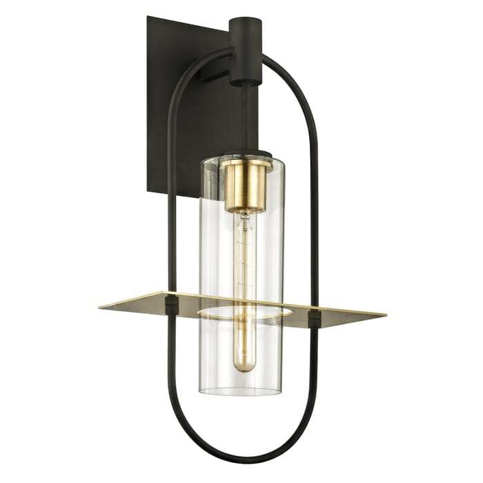 Troy Smyth 22" Outdoor Wall Light in Dark Bronze andBrushed Brass Troy Smyth 22" Outdoor Wall Light in Dark Bronze andBrushed Brass