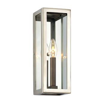 Troy Morgan 13" Outdoor Wall Light in Bronze with Polished Stainless