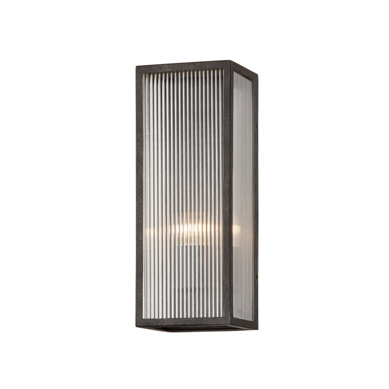 Tisoni 1-Light Exterior Wall Sconce in French Iron