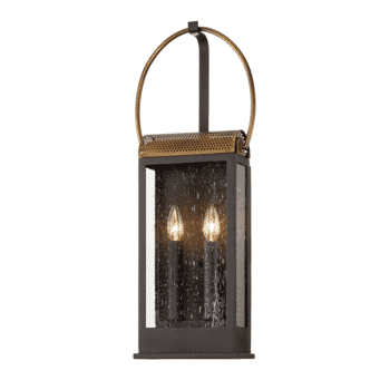 Troy Holmes 2-Light Wall Sconce in Bronze and Brass