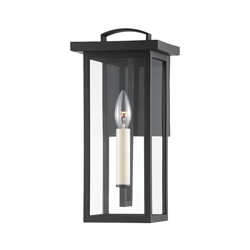 Textured Black One Light Outdoor Wall Sconce from the Eden Collection