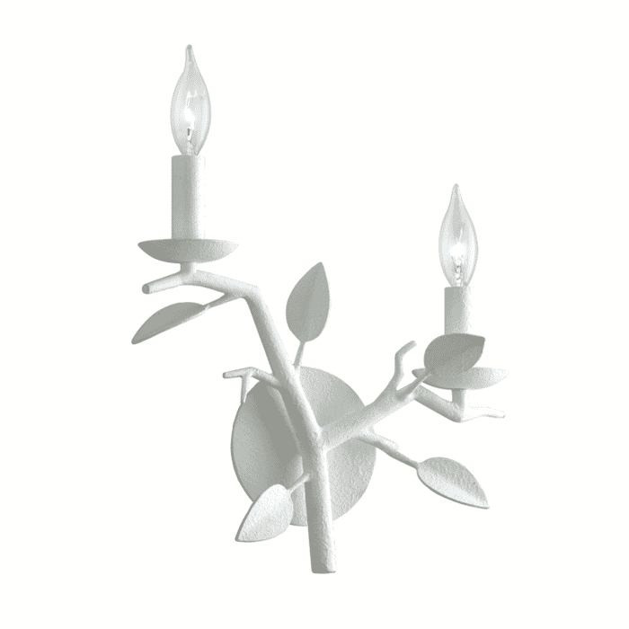Troy Aubrey 2-Light Wall Sconce in Gesso White Troy Aubrey 2-Light Wall Sconce in Gesso White