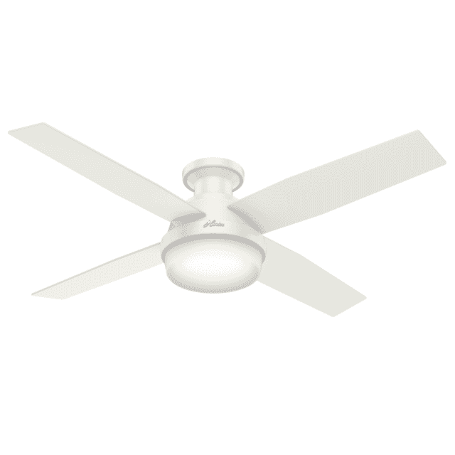 Led Indoor Flush Mount Ceiling Fan, Hunter Dempsey Indoor Outdoor Ceiling Fan With Led Light And Remote Control