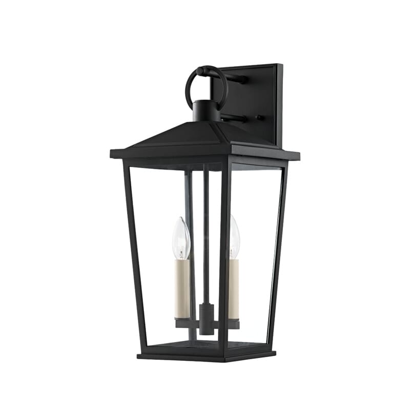 Soren 2-Light Outdoor Wall Sconce in Textured Black