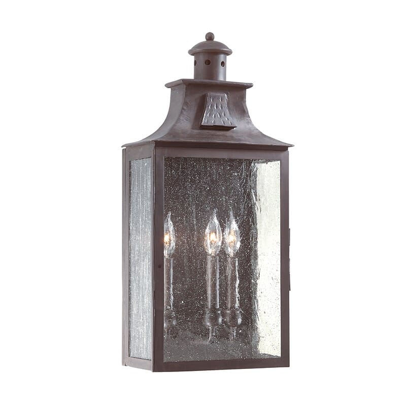 Newton 3-Light Wall Lantern in Old Bronze