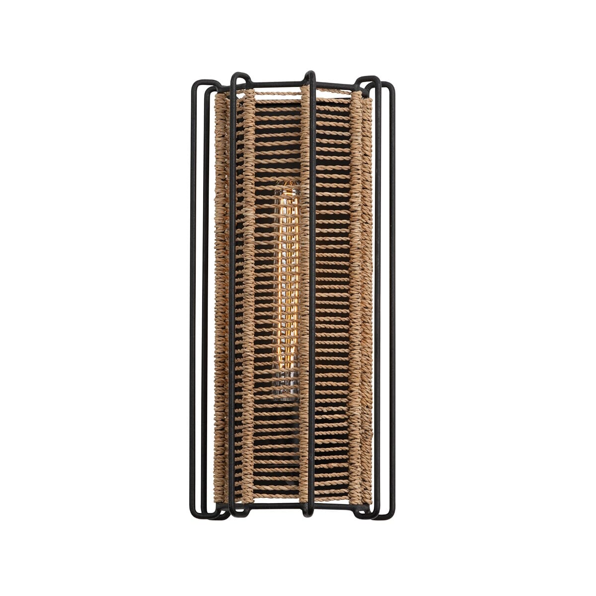 Textured Black One Light Wall Sconce from the Ramon Collection