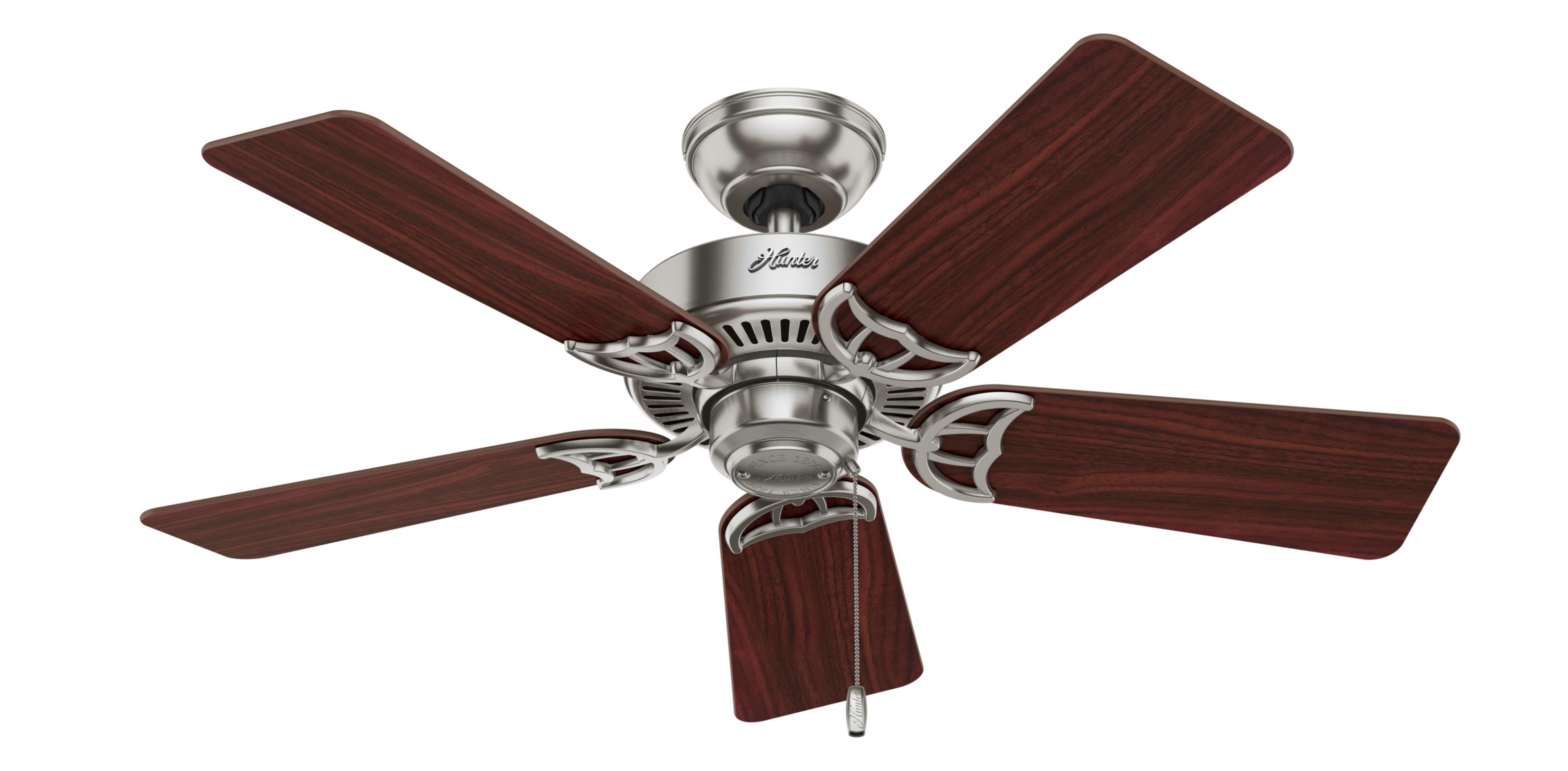 Hunter Southern Breeze 3-Light 42" Indoor Ceiling Fan in Brushed Nickel