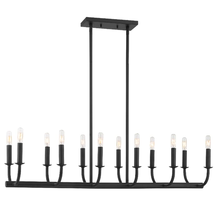 Crystorama Bailey 12-Light 49" Chandelier in Matte Black Crystorama Bailey 12-Light 49" Chandelier in Matte Black