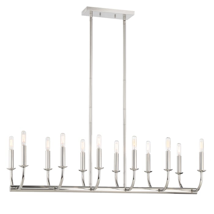 Crystorama Bailey 12-Light Traditional Chandelier in Polished Nickel Crystorama Bailey 12-Light Traditional Chandelier in Polished Nickel