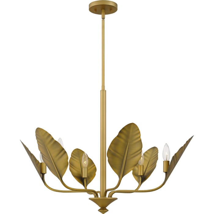 Bayley 6-Light Chandelier in Aged Brass Bayley 6-Light Chandelier in Aged Brass
