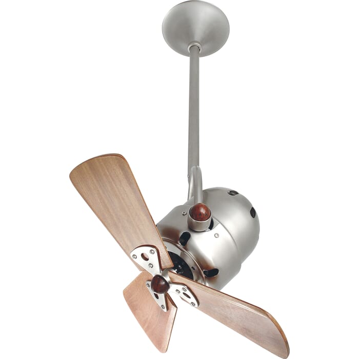 Bianca Direcional 3-Speed AC 16" Ceiling Fan in Brushed Nickel with Mahogany blades Bianca Direcional 3-Speed AC 16" Ceiling Fan in Brushed Nickel with Mahogany blades