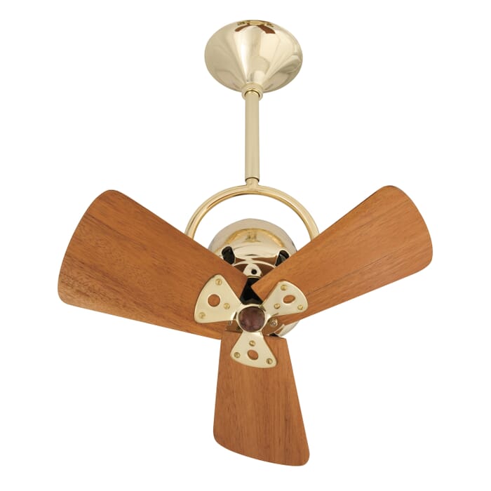 Bianca Direcional 3-Speed AC 16" Ceiling Fan in Brushed Brass with Mahogany blades Bianca Direcional 3-Speed AC 16" Ceiling Fan in Brushed Brass with Mahogany blades