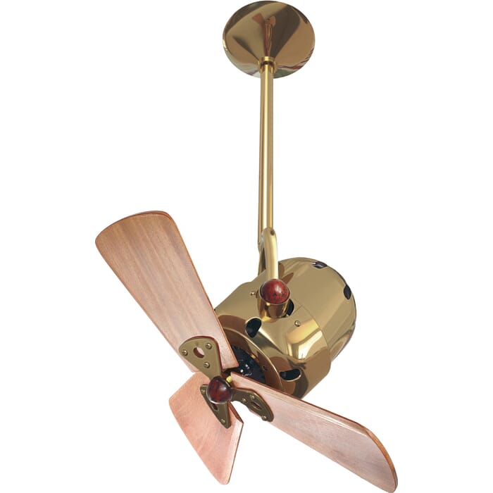 Bianca Direcional 3-Speed AC 16" Ceiling Fan in Polished Brass with Mahogany blades Bianca Direcional 3-Speed AC 16" Ceiling Fan in Polished Brass with Mahogany blades