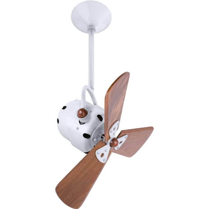 Bianca Direcional 3-Speed AC 16" Ceiling Fan in Gloss White with Mahogany blades Bianca Direcional 3-Speed AC 16" Ceiling Fan in Gloss White with Mahogany blades