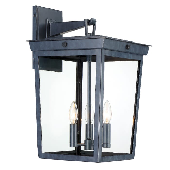 Crystorama Belmont 3-Light Outdoor Wall Light in Graphite Crystorama Belmont 3-Light Outdoor Wall Light in Graphite