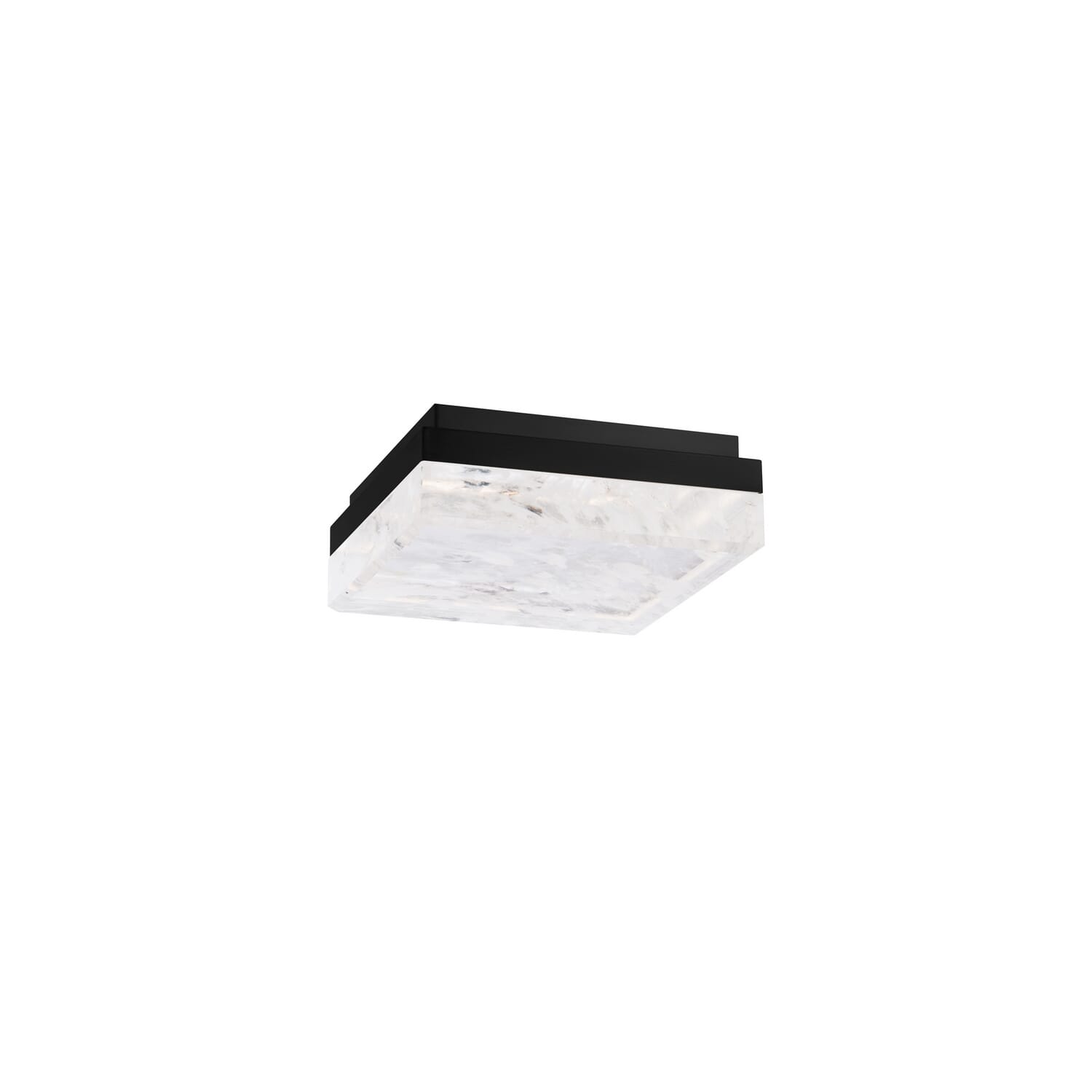 Whisper 1-Light LED Flush Mount Ceiling Light in Black