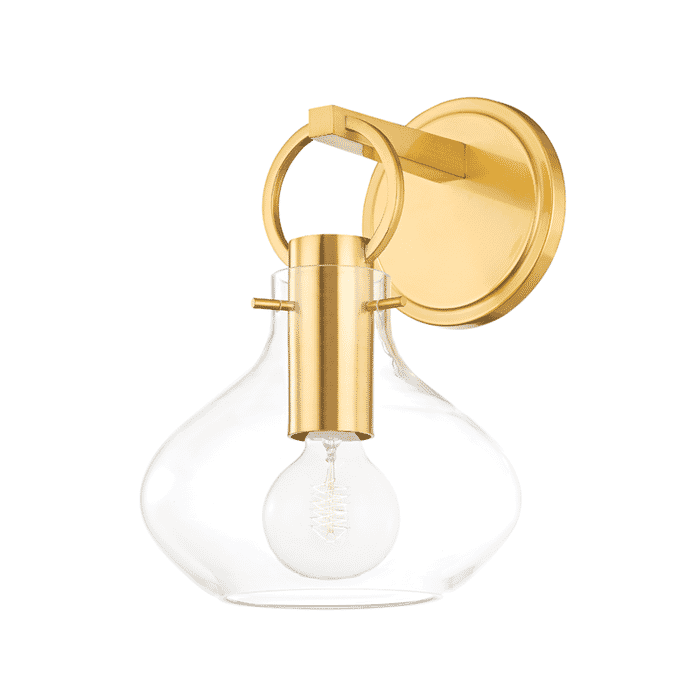 Hudson Valley Lina Wall Sconce in Aged Brass Hudson Valley Lina Wall Sconce in Aged Brass