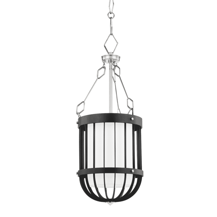 Hudson Valley Landon Pendant Light in Polished Nickel and Black Hudson Valley Landon Pendant Light in Polished Nickel and Black