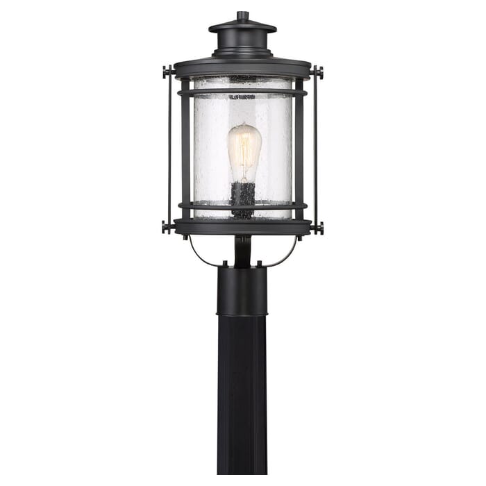 Quoizel Booker 11" Outdoor Post Light in Mystic Black Quoizel Booker 11" Outdoor Post Light in Mystic Black