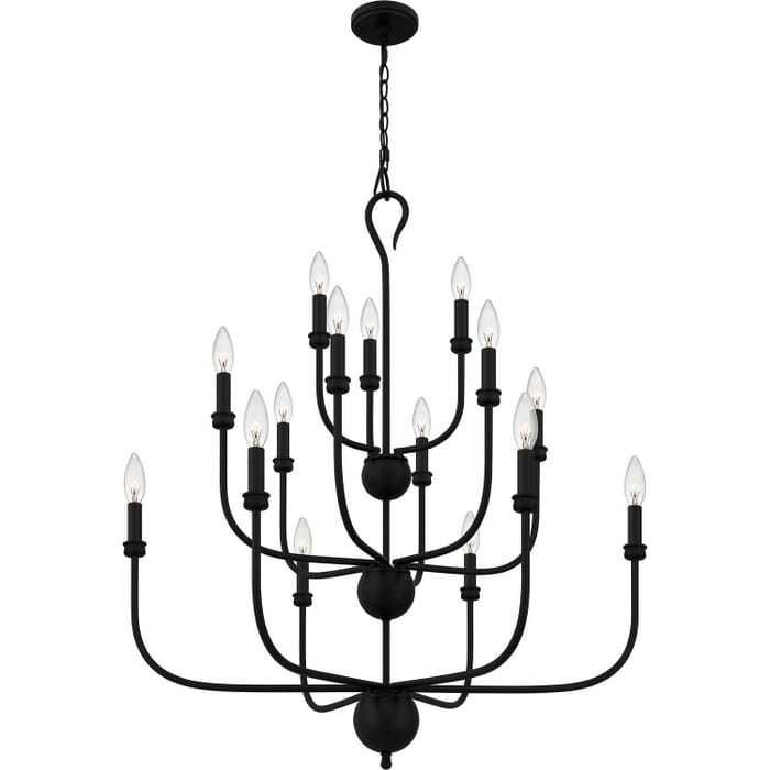 Blanche 15-Light Chandelier in Matte Black Blanche 15-Light Chandelier in Matte Black