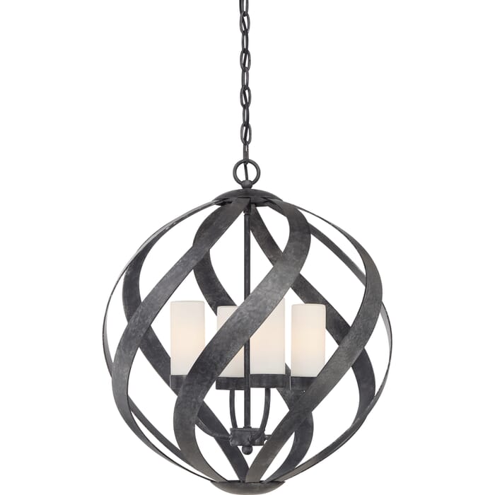 Quoizel Blacksmith 4-Light 20" Pendant Light in Old Black Finish Quoizel Blacksmith 4-Light 20" Pendant Light in Old Black Finish