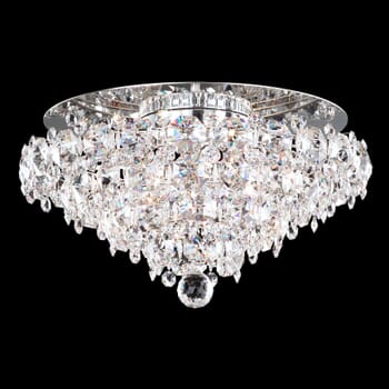 Schonbek Baronet 4-Light Ceiling Light in Stainless Steel with Clear Crystals From Swarovski Crystals
