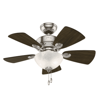 Hunter Watson 2-Light 34" Indoor Ceiling Fan in Brushed Nickel