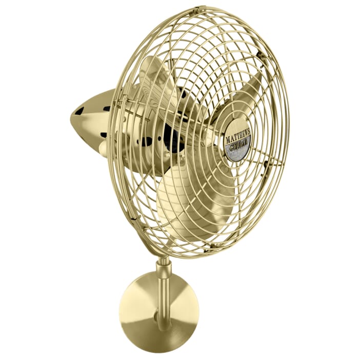 Bruna Parede 3-Speed AC 13" Ceiling Fan in Brushed Brass with Brushed Brass blades Bruna Parede 3-Speed AC 13" Ceiling Fan in Brushed Brass with Brushed Brass blades