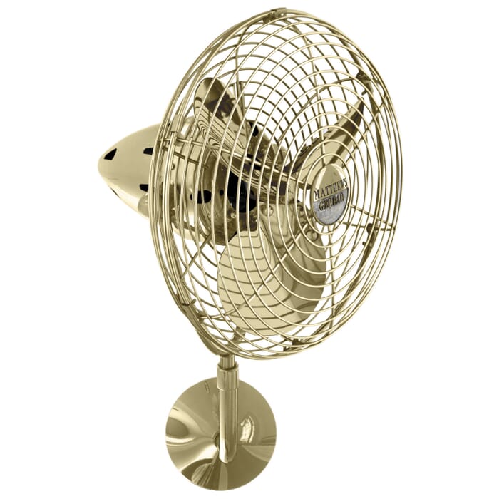 Bruna Parede 3-Speed AC 13" Ceiling Fan in Polished Brass with Brushed Copper blades Bruna Parede 3-Speed AC 13" Ceiling Fan in Polished Brass with Brushed Copper blades