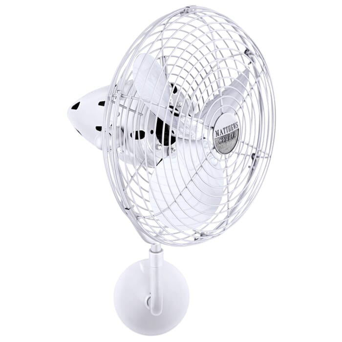 Bruna Parede 3-Speed AC 13" Ceiling Fan in Gloss White with White blades Bruna Parede 3-Speed AC 13" Ceiling Fan in Gloss White with White blades