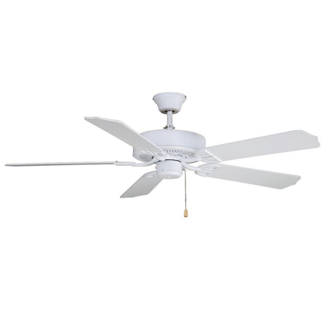 Fanimation 52 Aire Decor Ceiling Fan In Matte White W Matte White Blades Lightsonline Com