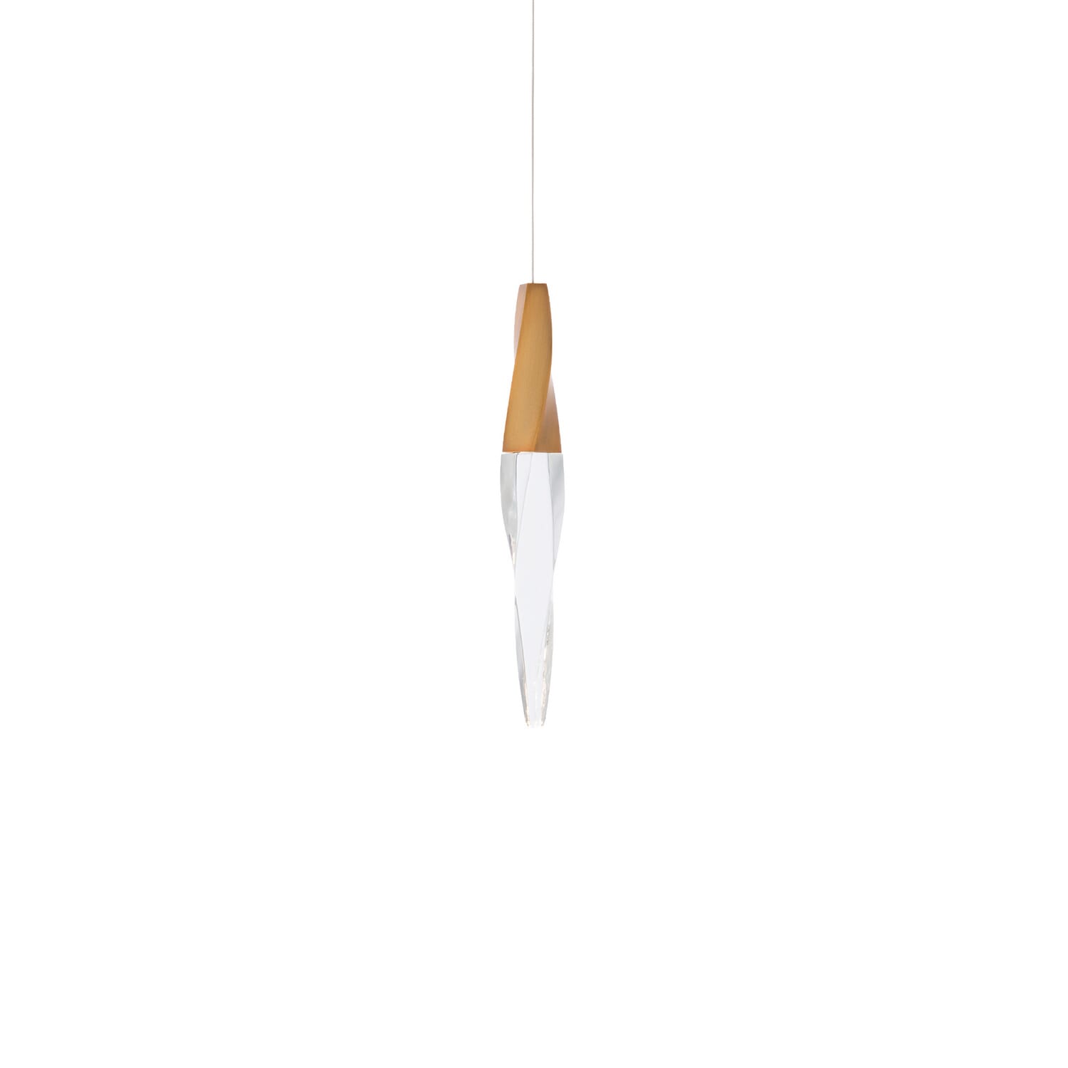 Kindjal 1-Light LED Mini Pendant in Aged Brass