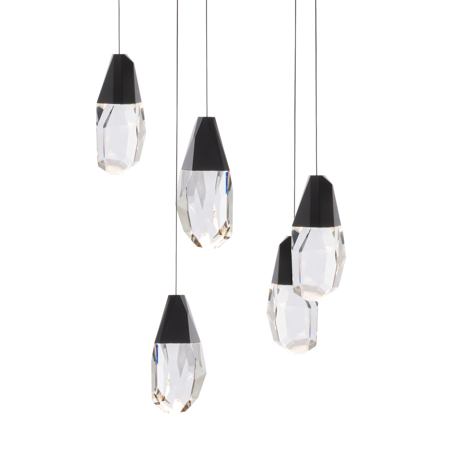 Martini 5-Light LED Chandelier in Black