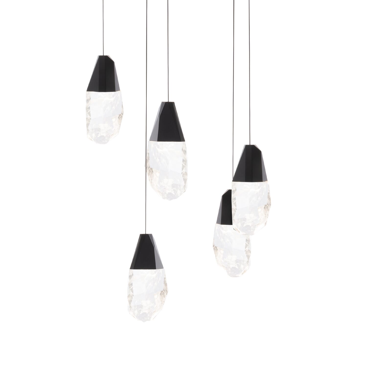 Martini 5-Light LED Chandelier in Black